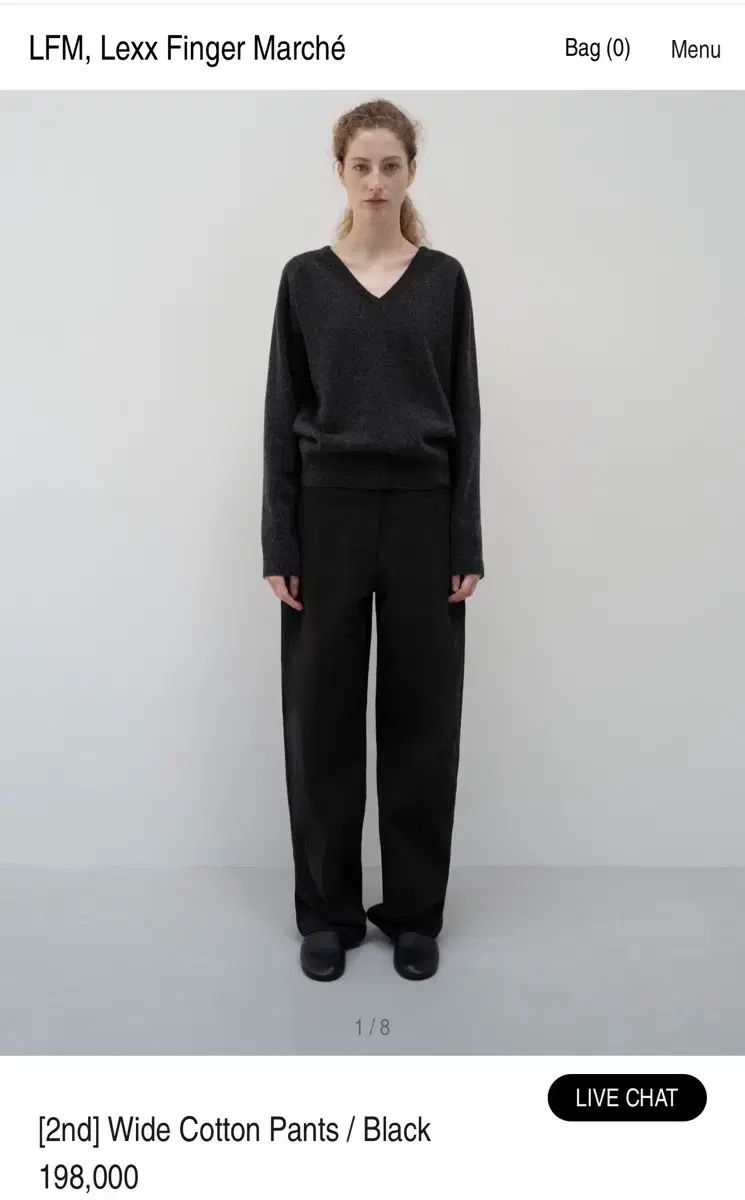 lfm LFM ワイドコットンパンツ ブラック