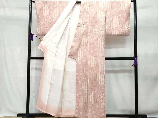 平和屋着物□上質な小紋 絞り 切嵌花文 正絹 逸品 CAAY7936fb - メルカリ