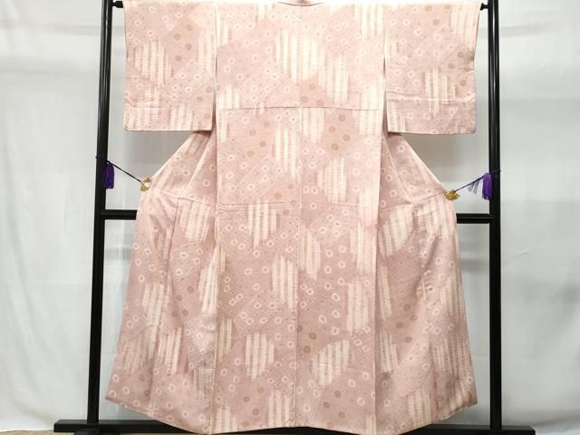 平和屋着物□上質な小紋 絞り 切嵌花文 正絹 逸品 CAAY7936fb - メルカリ