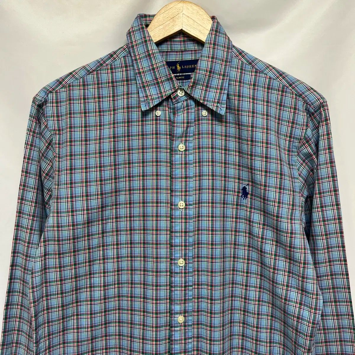 M ポロ ラルフローレン チェックパターン オックスフォード シャツ