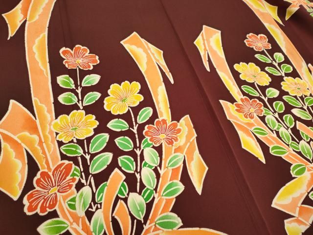 平和屋着物□訪問着 草花文 鬼しぼ縮緬 正絹 逸品 CAAZ1238ou - メルカリ