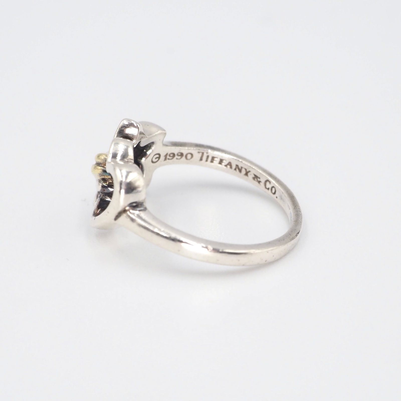 Tiffany&Co. 約13号 ハート & スター リング シルバー925 K18 シルバー