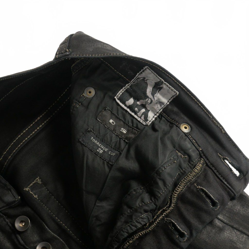 温もりのある ダークシャドウ DRKSHDW RICK OWENS TORRENCE CUT コーティングパンツ 28 ブラック 黒 DU15F5354-SBW 正規 最新アイテム。