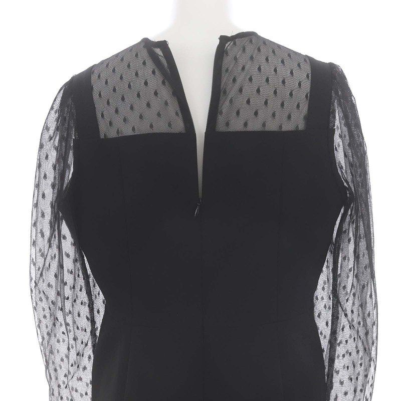 ドットチュールレイヤードコクーンワンピース ドレス