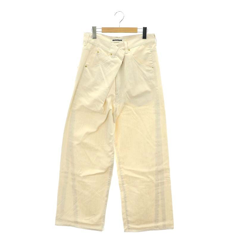 ダークパーク DARKPARK 24AW INES CROSS DENIM デニムパンツ ドゥーズィエムクラス取扱い ジーンズ ボトムス ジップフライ コットン 25 M きなり YQ OS