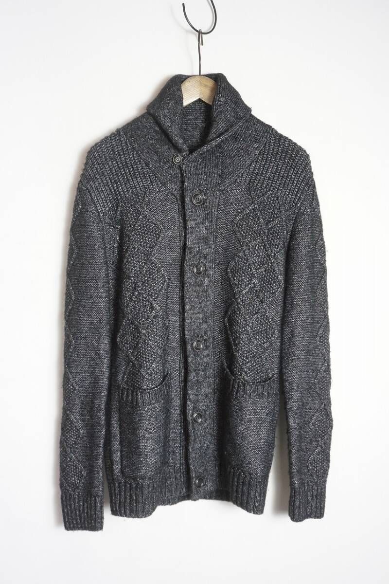 LOUNGE LIZARD ラウンジリザード ショール カラー ケーブル ニット