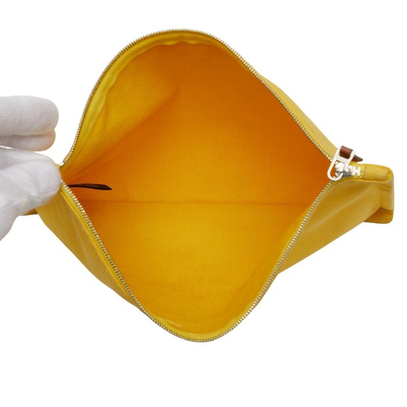  エルメス ヨッティングMM クラッチバッグ セカンドバッグ ポーチ イエロー キャンバス レディース HERMES 1-0237569 クラッチバッグ バッグ