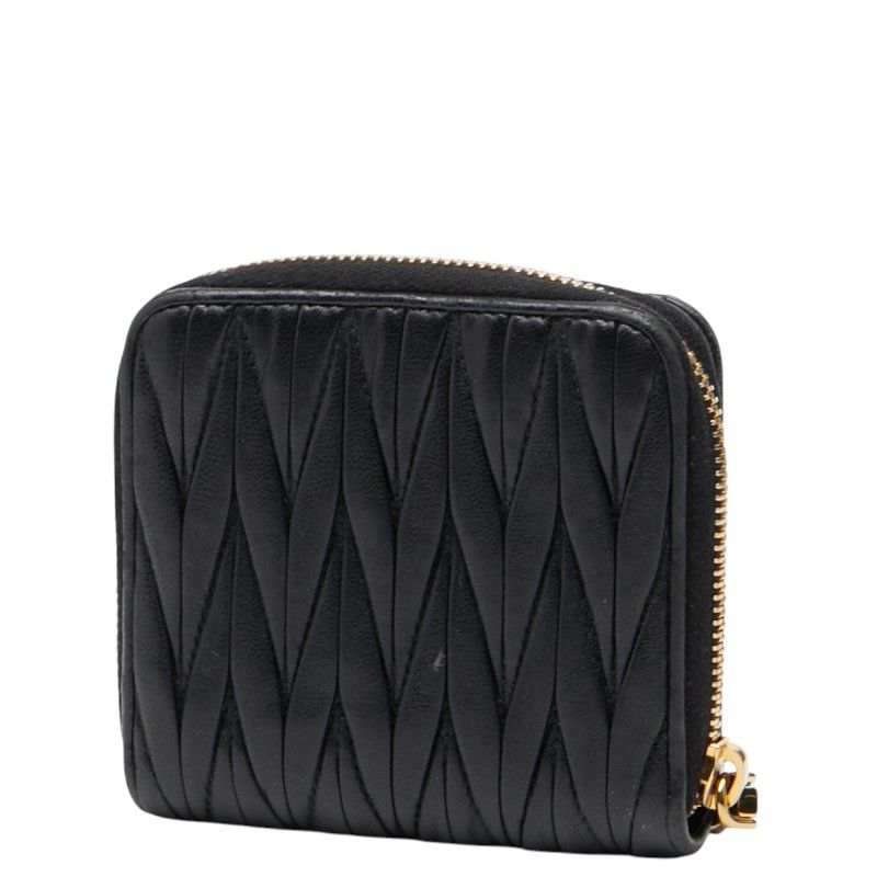 ミュウミュウ マテラッセ ブラック レザー レディース MIUMIU 1-0238083