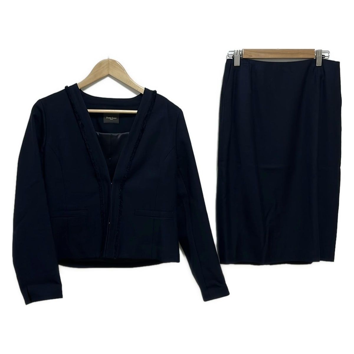 BEAMS ビームス スカートスーツ レディース - ネイビー