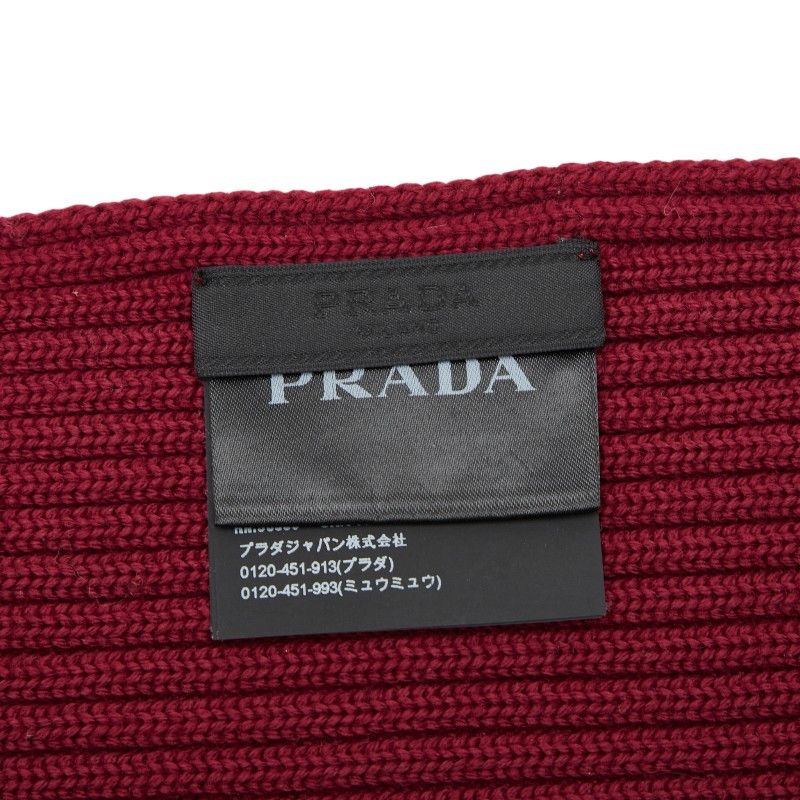 プラダ スポーツライン ロゴ SMS 180 レッド ウール レディース PRADA 1-0240031 その他 小物