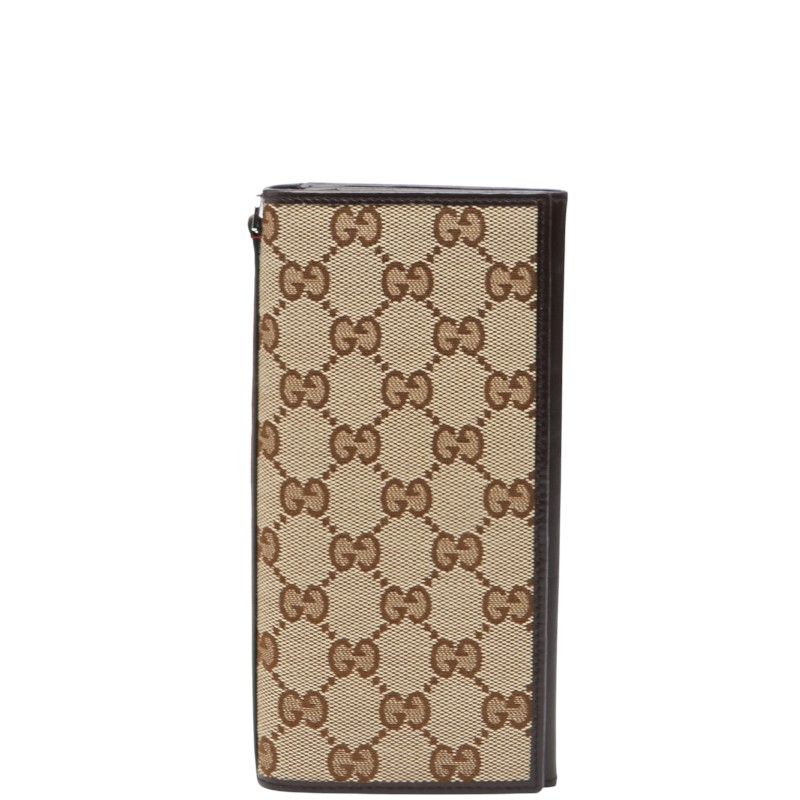 グッチ GGキャンバス シェリーライン 135590 ベージュ ブラウン キャンバス レザー レディース GUCCI 1-0240039