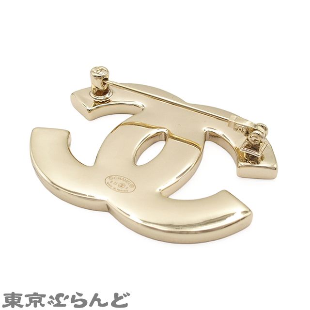 シャネル CHANEL ブローチ ゴールドxホワイト メタル プラスチック ココマーク B 23 A レディース