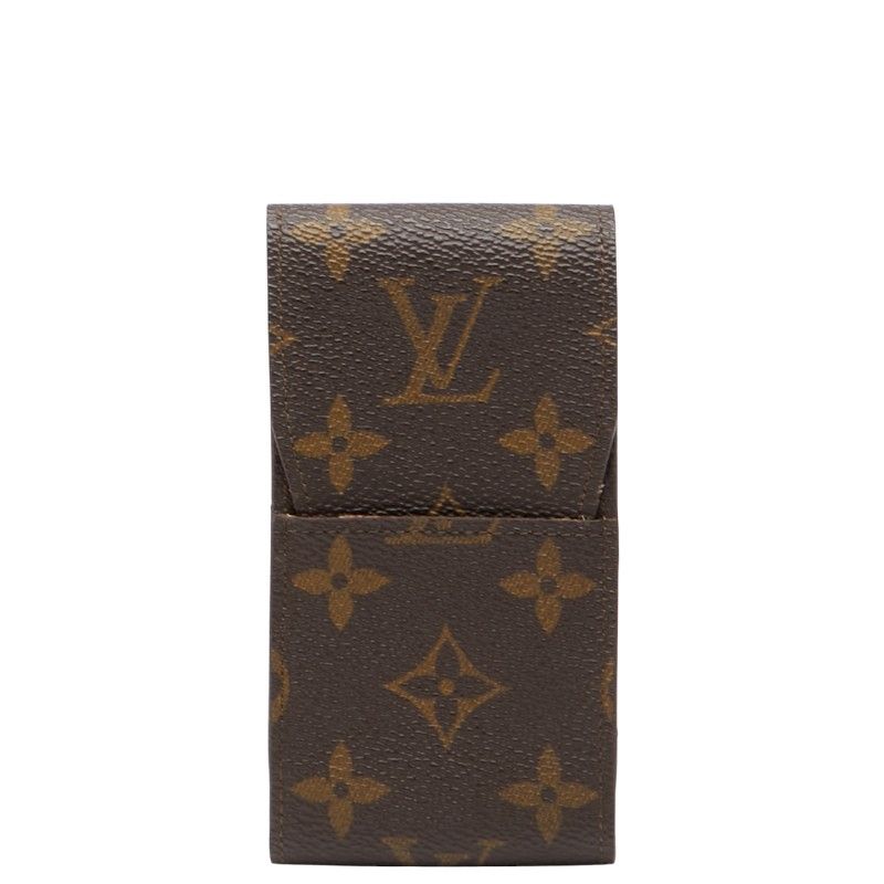 ルイ ヴィトン モノグラム エテュイ シガレット シガレットケース 小物入れ M63024 ブラウン PVC レザー レディース LOUIS VUITTON 1-0240070