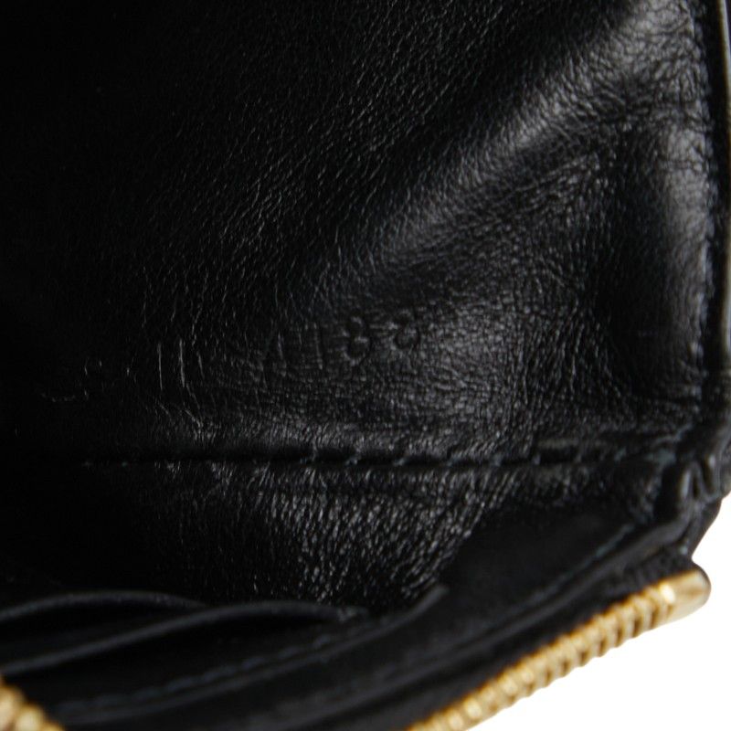 セリーヌ Cチャーム キルティング コインケース カードケース ブラック