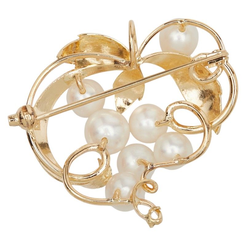 リーフ モチーフ ペンダント ブローチ K 18 YG イエローゴールド レディース 1-0241279