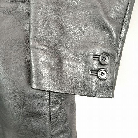 ティノラス MEN'S TENORAS 牛革 カウ レザー コート F 黒 ブラック