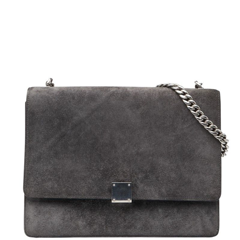 CELINE セリーヌ　チェーンショルダーバッグ　グレー セリーヌ クラシックボックス チェーン ショルダーバッグ グレー