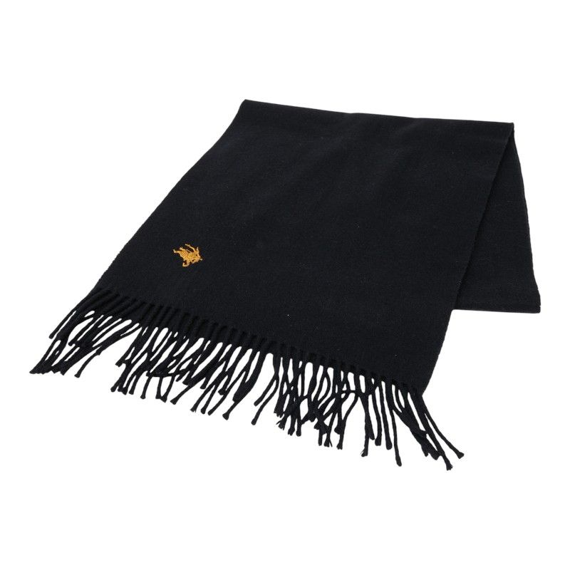 バーバリー シャドーホース刺繍 ブラック ゴールド カシミヤ レディース 228-41816