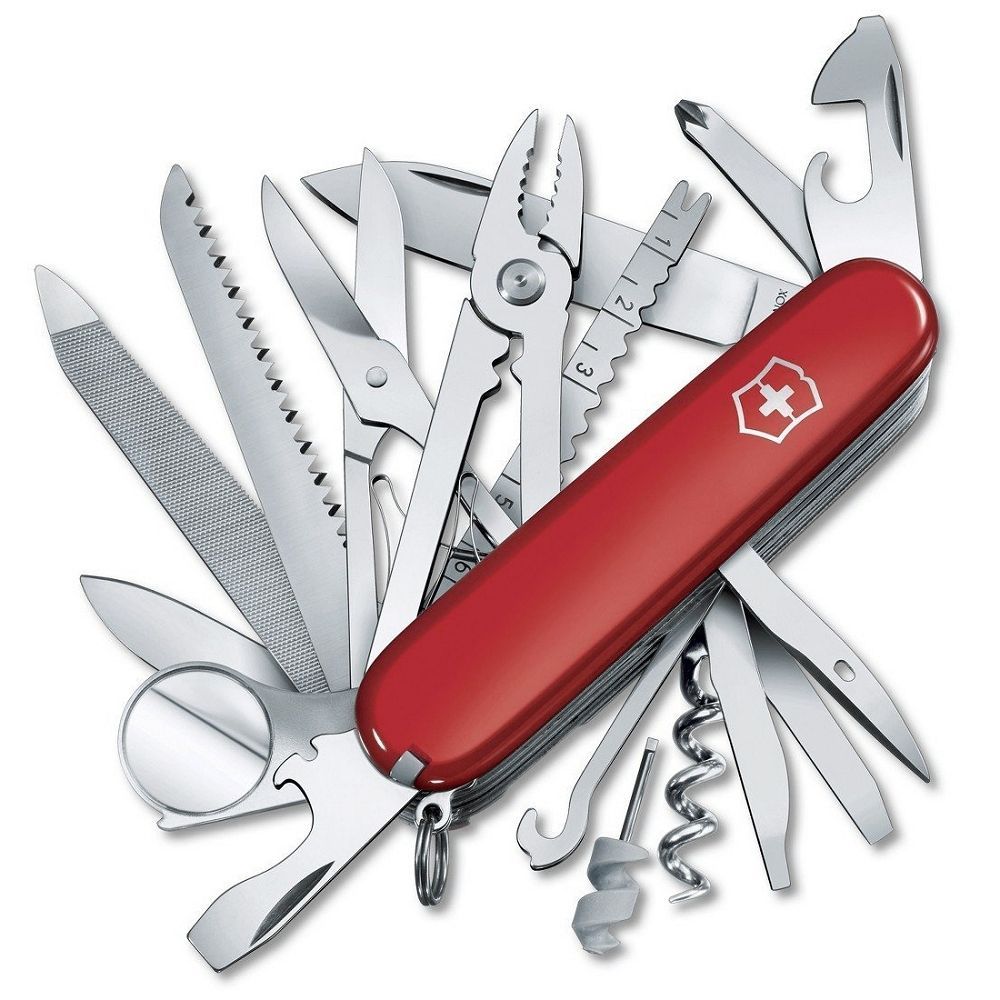 VICTORINOX ビクトリノックス 十徳ナイフ スイスチャンプ 1.6795 レッド 1.6795.3 ブラック キャンプ アウトドア 折り畳みナイフ