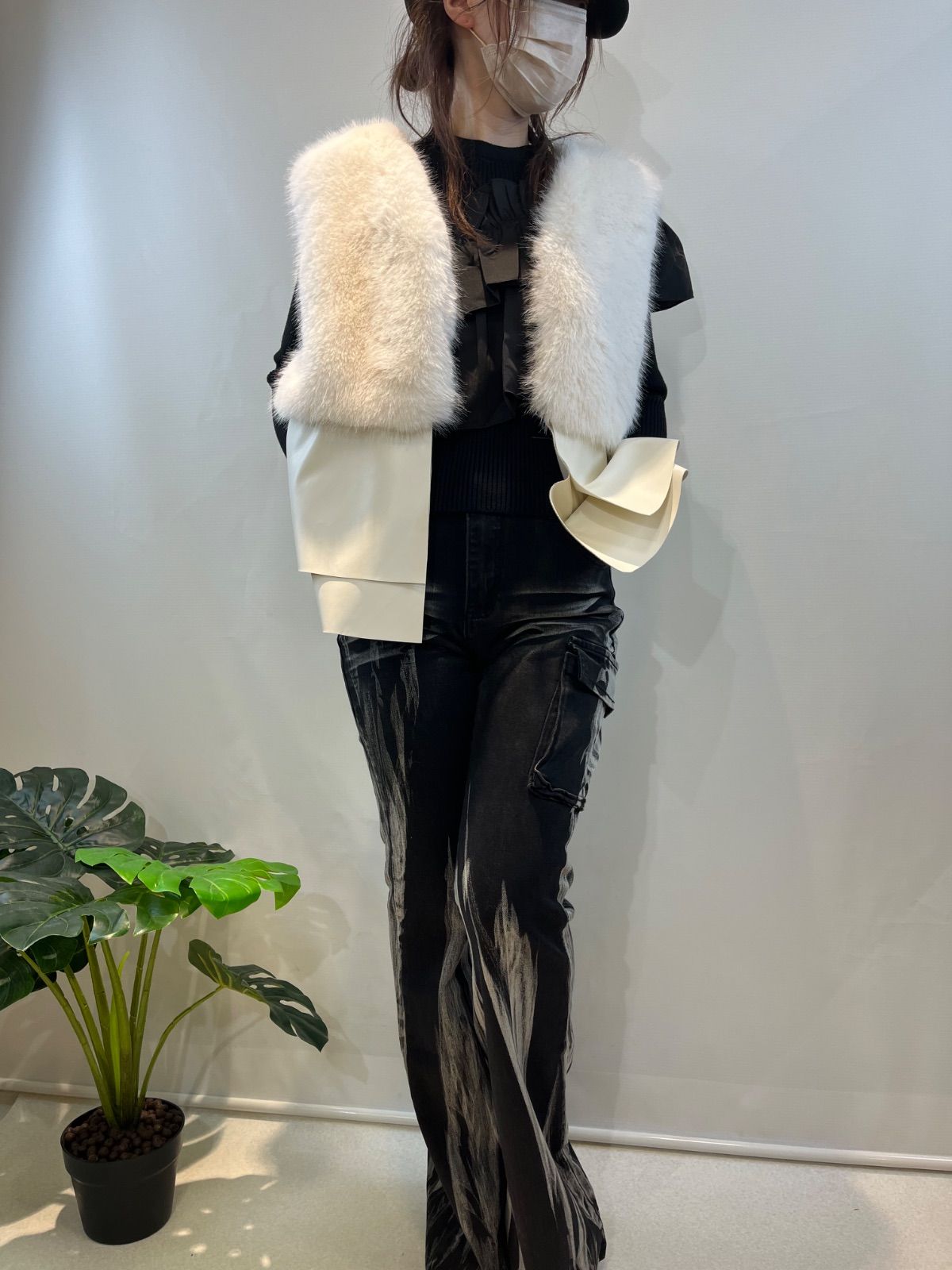 リアルファー ✨ 美品 ✨ ラビット ✕ フォックス ジャケット 毛皮 