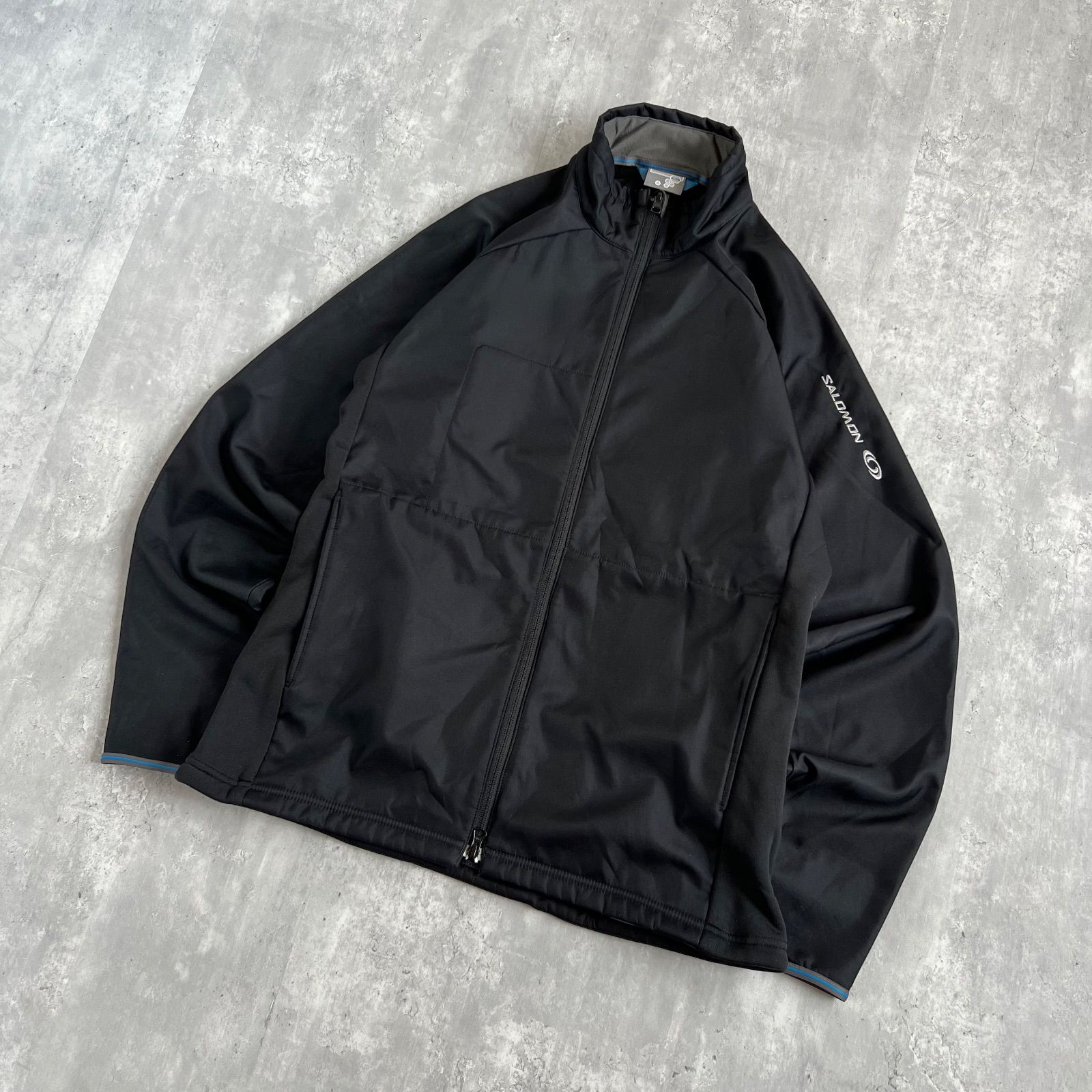 SALOMON サロモン 旧タグ 00s ソフトシェルジャケット プロテクションパッド XLサイズ ブラック系