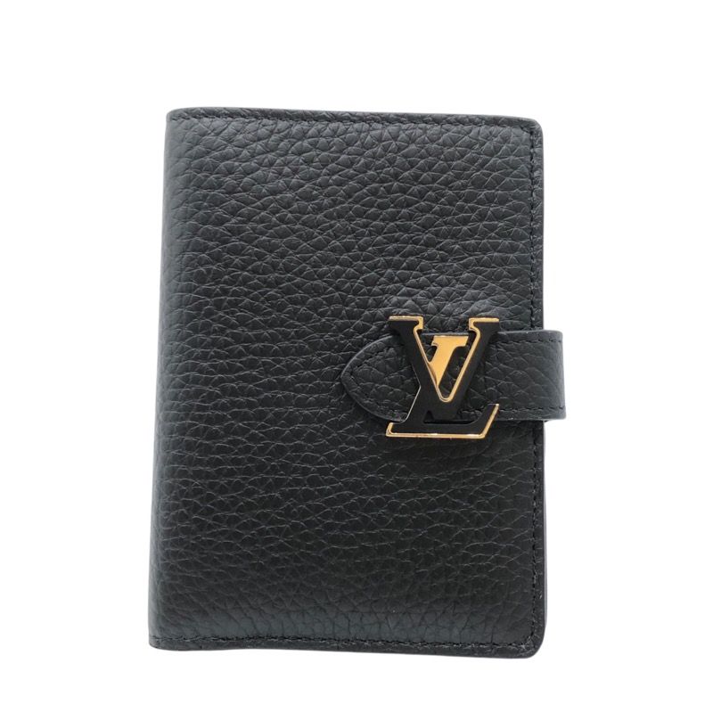 ルイ ヴィトン LOUIS VUITTON LVヴェルティカルウォレットコンパクト M81561 ノワール トリヨン レディース 二つ折り財布