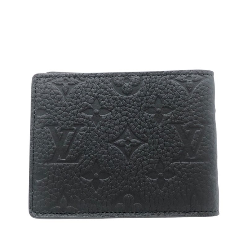 ルイ ヴィトン LOUIS VUITTON ポルトフォイユ ミュルティプル M 82072 ブラック トリヨンレザー メンズ 二つ折り財布