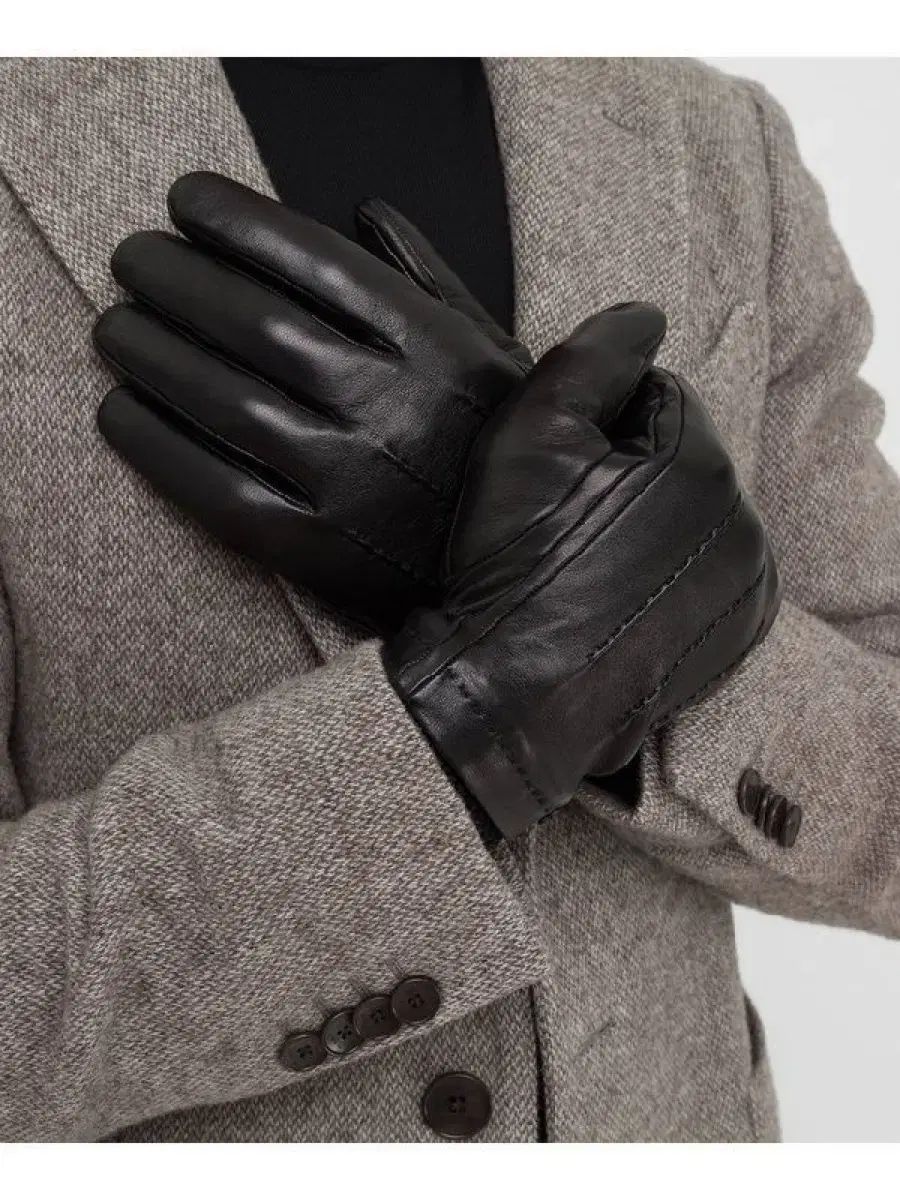 PRADA プラダ カシミア パネル ラムスキン グローブ ブラック 9