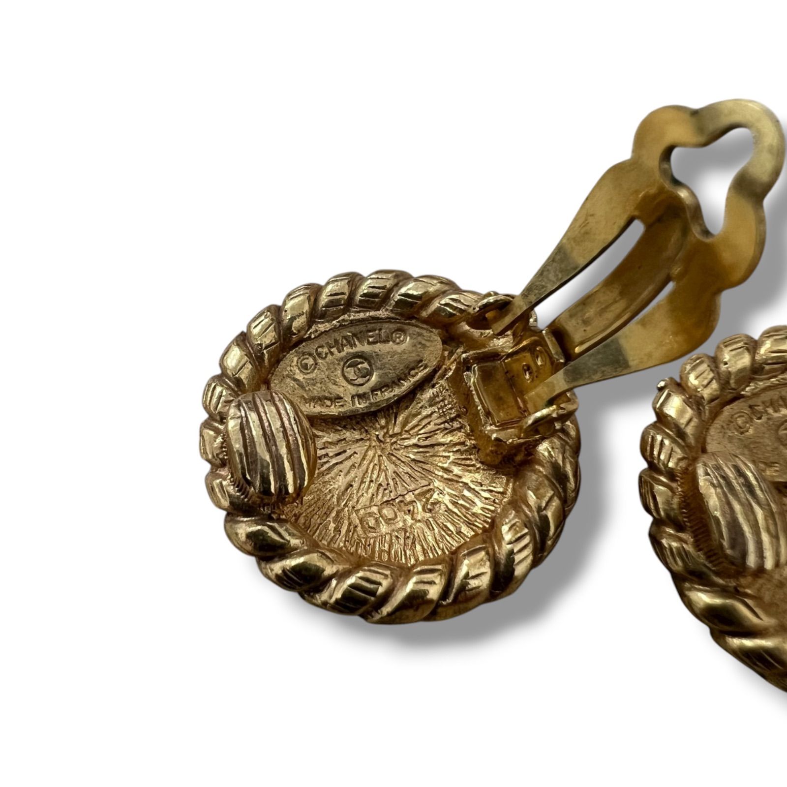  Y CHANEL シャネル イヤリング ゴールド ココマーク ラウンド サークル ヴィンテージ イヤリング アクセサリー