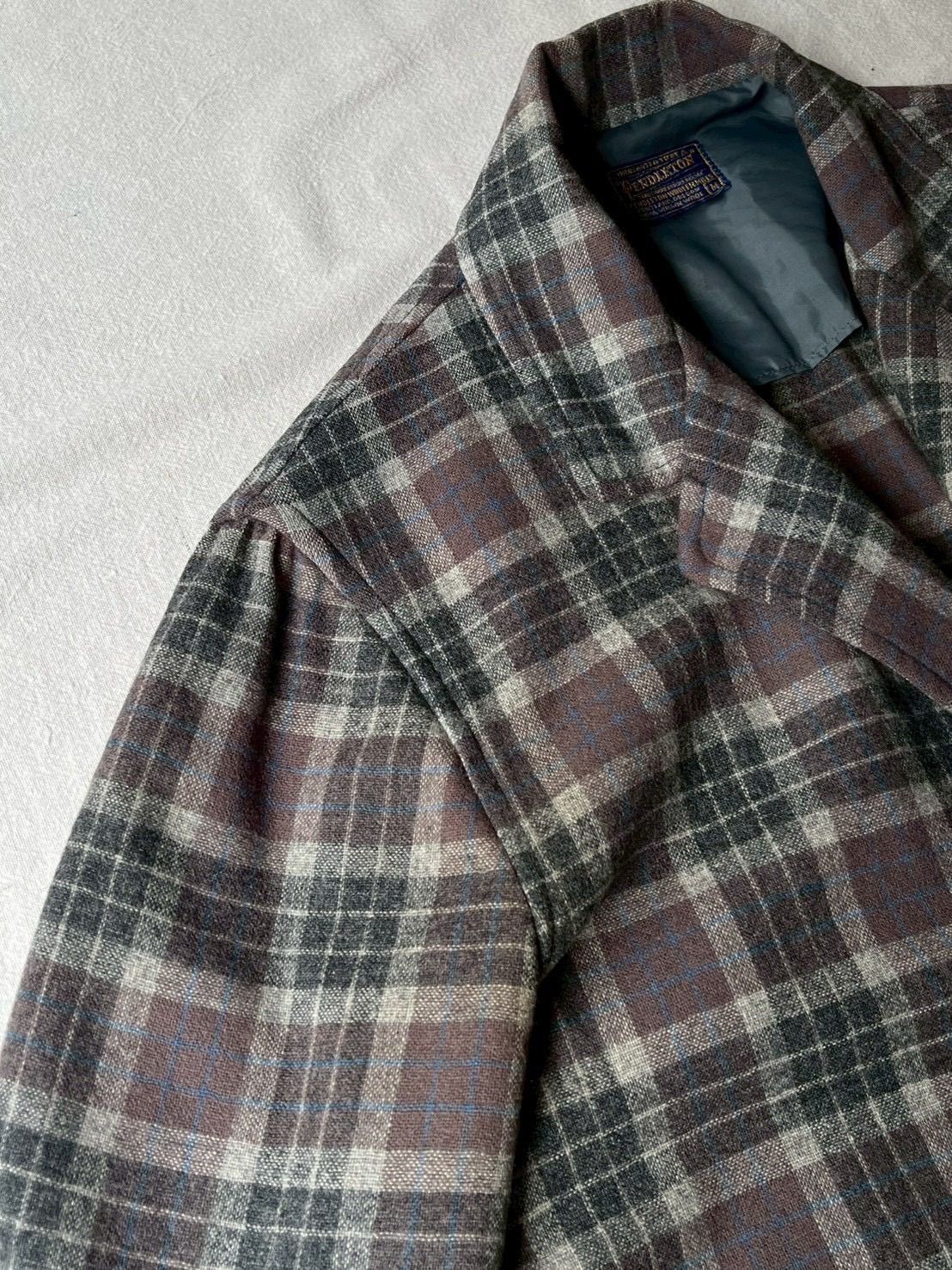 50s 60s PENDLETON テーラード ジャケット / M ウール パープル グレー