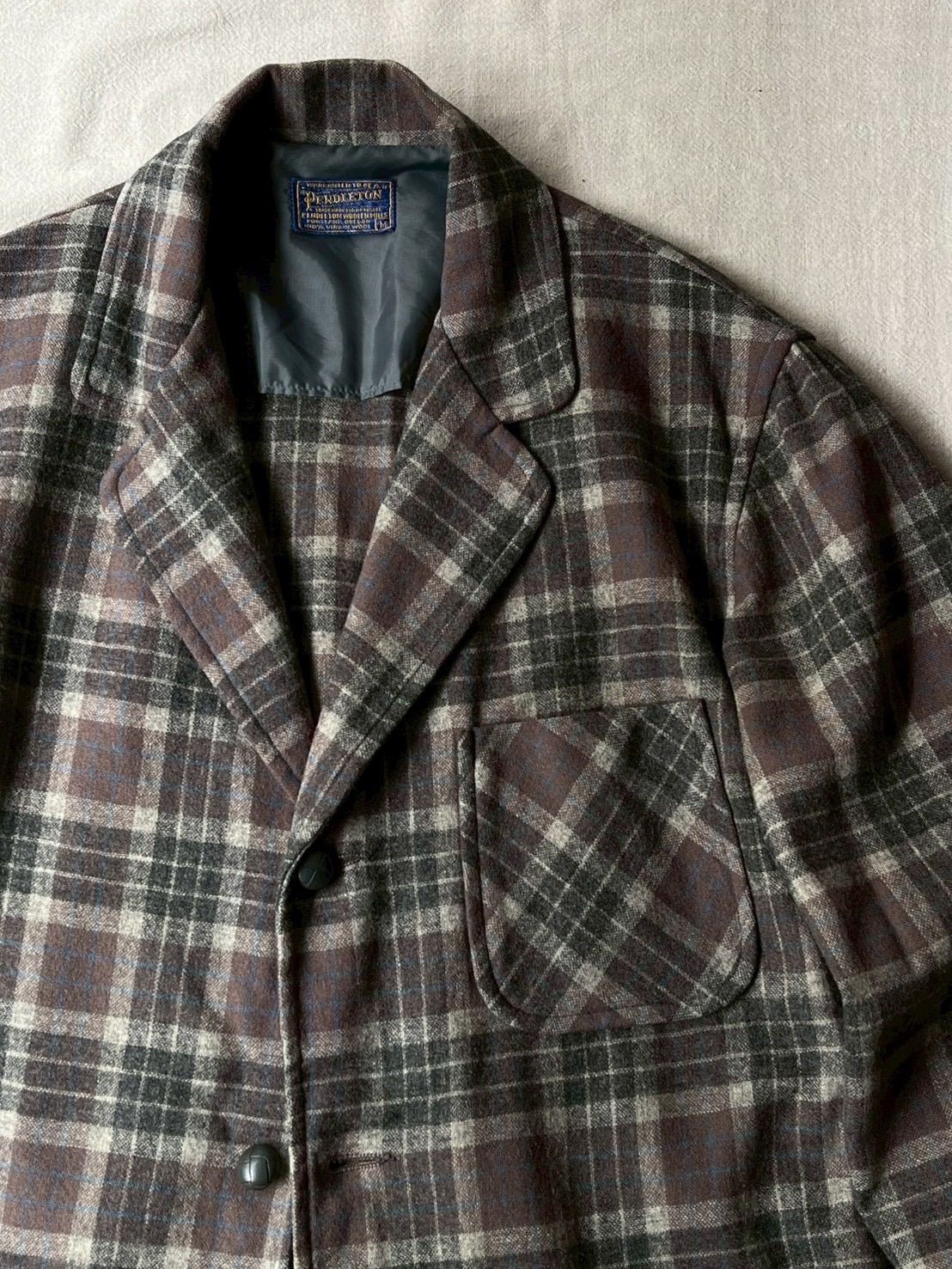 50s 60s PENDLETON テーラード ジャケット / M ウール パープル グレー