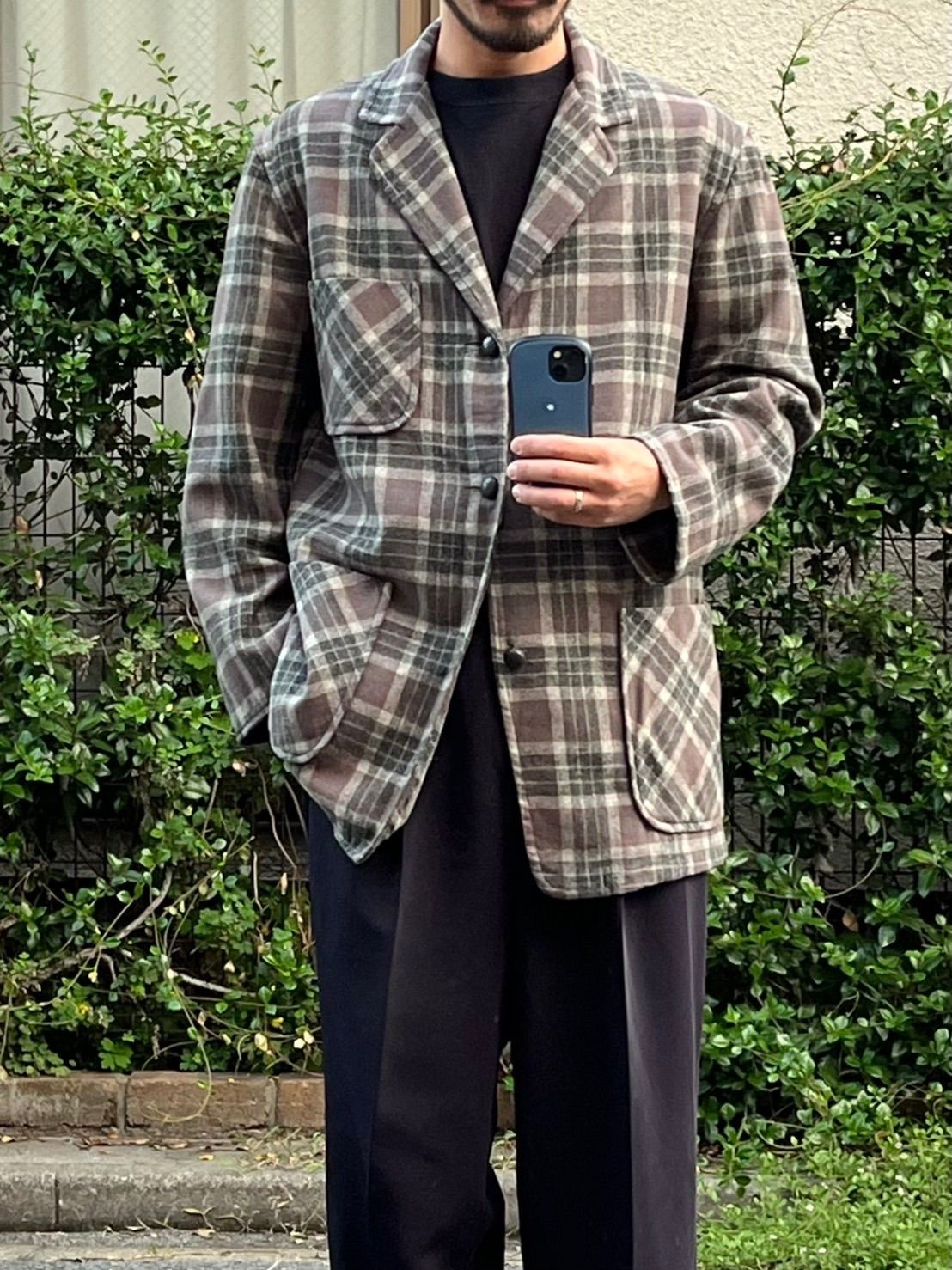 50s 60s PENDLETON テーラード ジャケット / M ウール パープル グレー