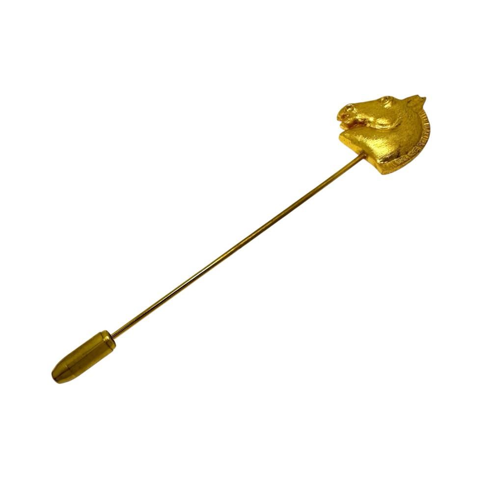 HERMES エルメス ピンブローチ ホース ブローチ GP 5.9g ユニセックス 真子質店 GD