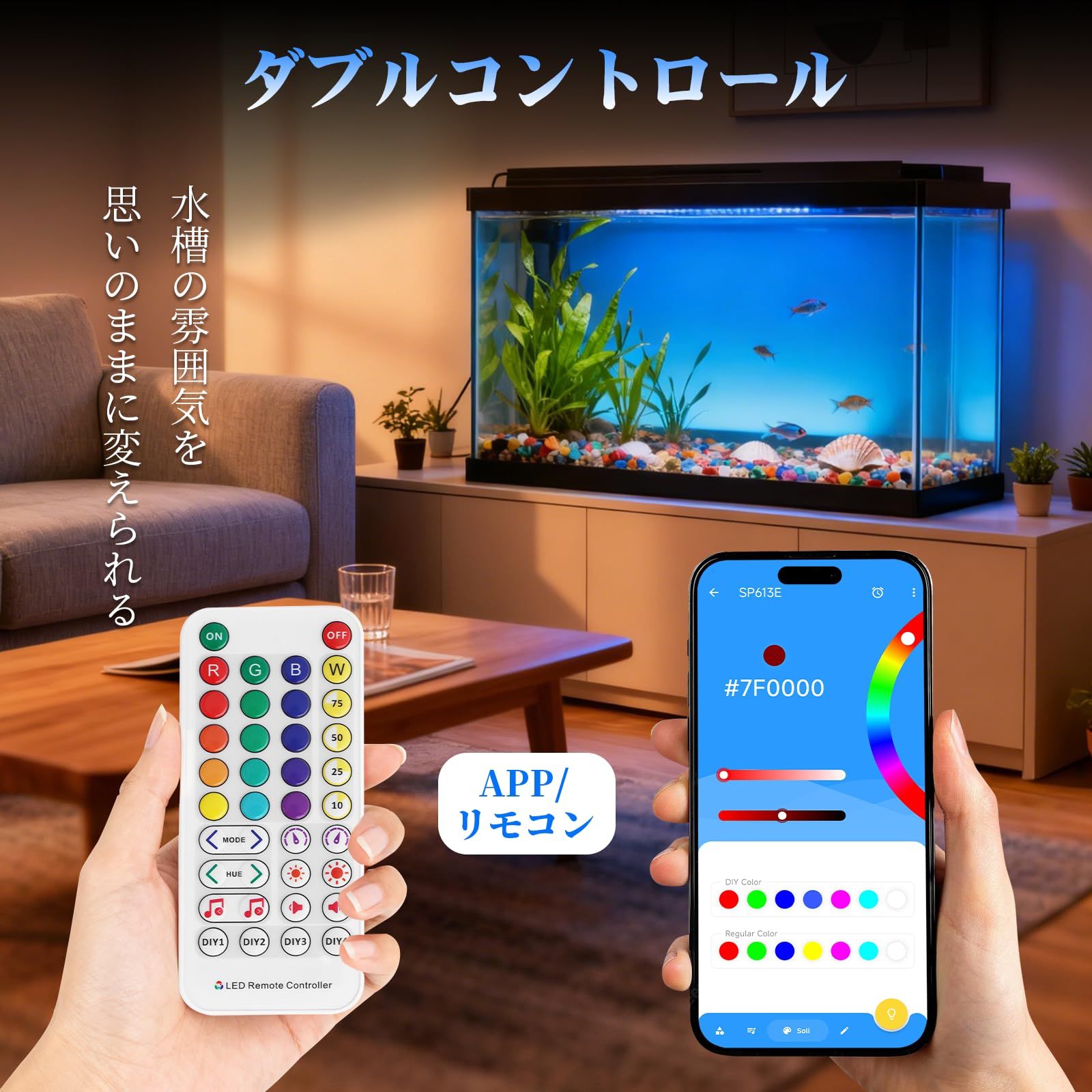 水槽バックライト 背景ボード