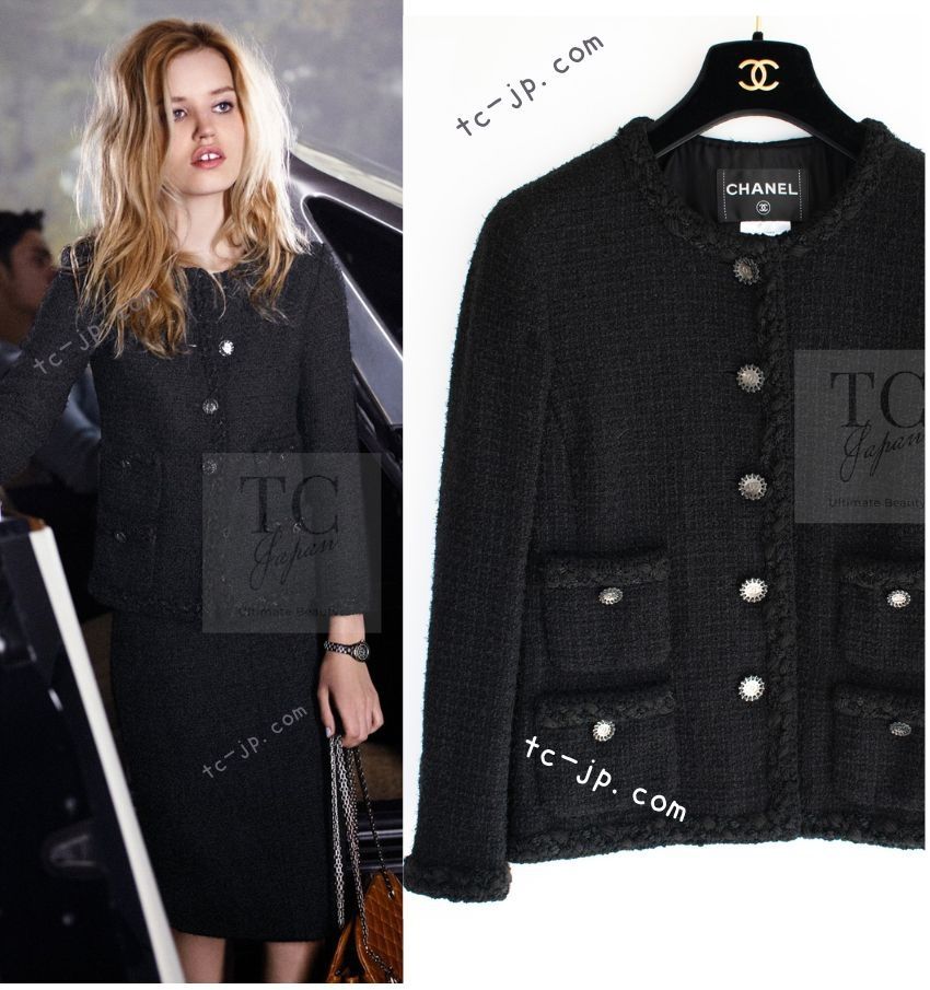 シャネル リトル ブラック ジャケット CHANEL ツイード ウール ココ