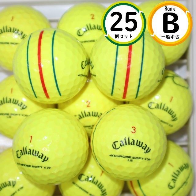 25個 キャロウェイ クロムソフトX /X LS トリプル トラック イエロー B