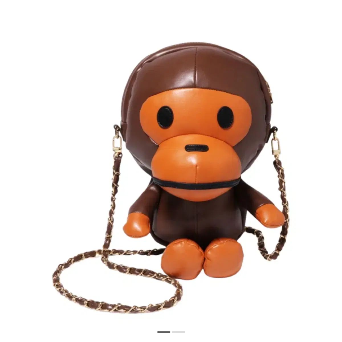 A BATHING APE アベイシングエイプ ベイビー マイロ PLUSH ドール チェーン ショルダーバッグ ブラウン BAPE Baby M