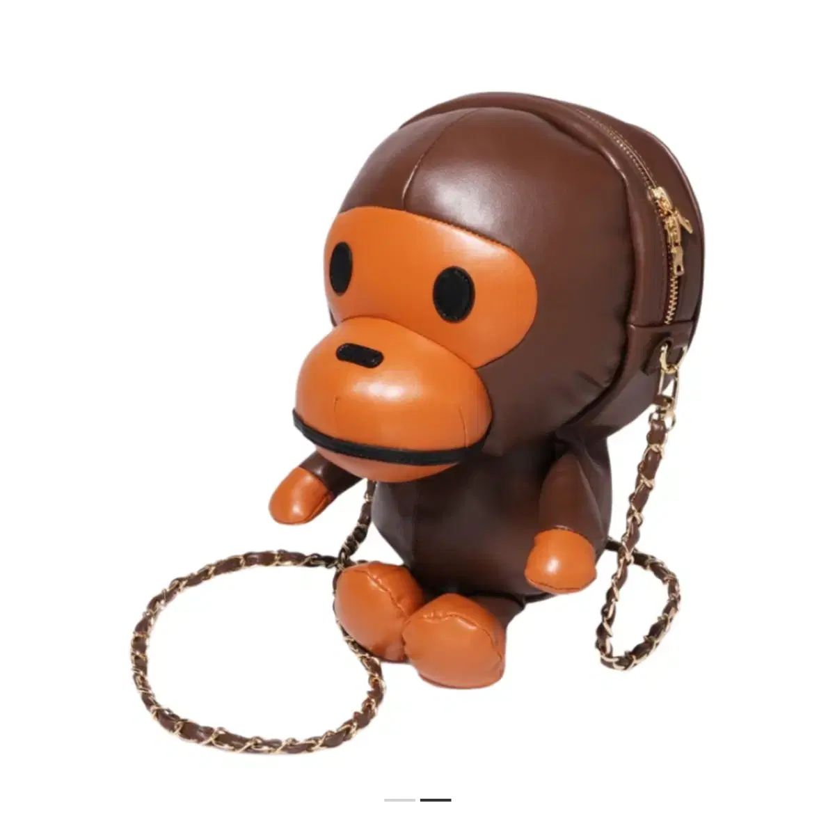 A BATHING APE アベイシングエイプ ベイビー マイロ PLUSH ドール チェーン ショルダーバッグ ブラウン BAPE Baby M