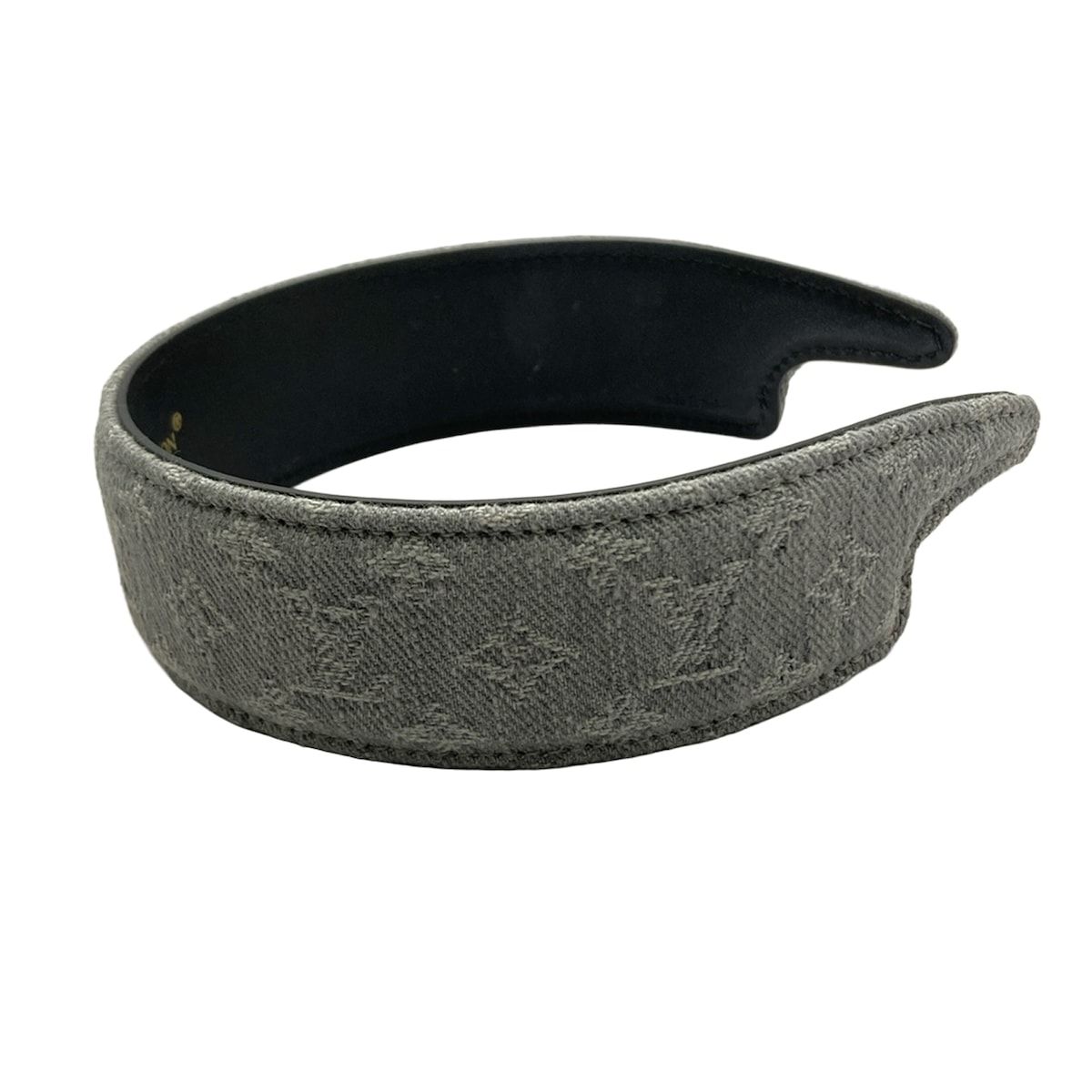 LOUIS VUITTON ルイヴィトン カチューシャ モノグラムデニム ヘッドバンド LV アウトライン M94937 ウォッシュドグレー
