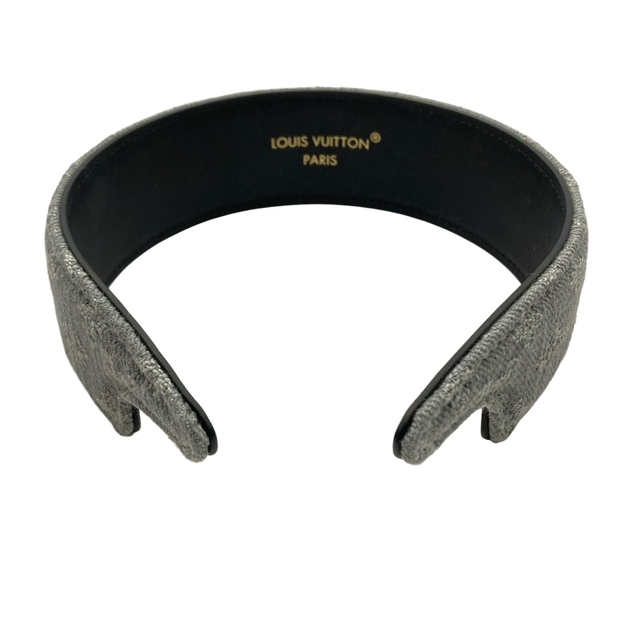 LOUIS VUITTON ルイヴィトン カチューシャ モノグラムデニム ヘッドバンド LV アウトライン M94937 ウォッシュドグレー