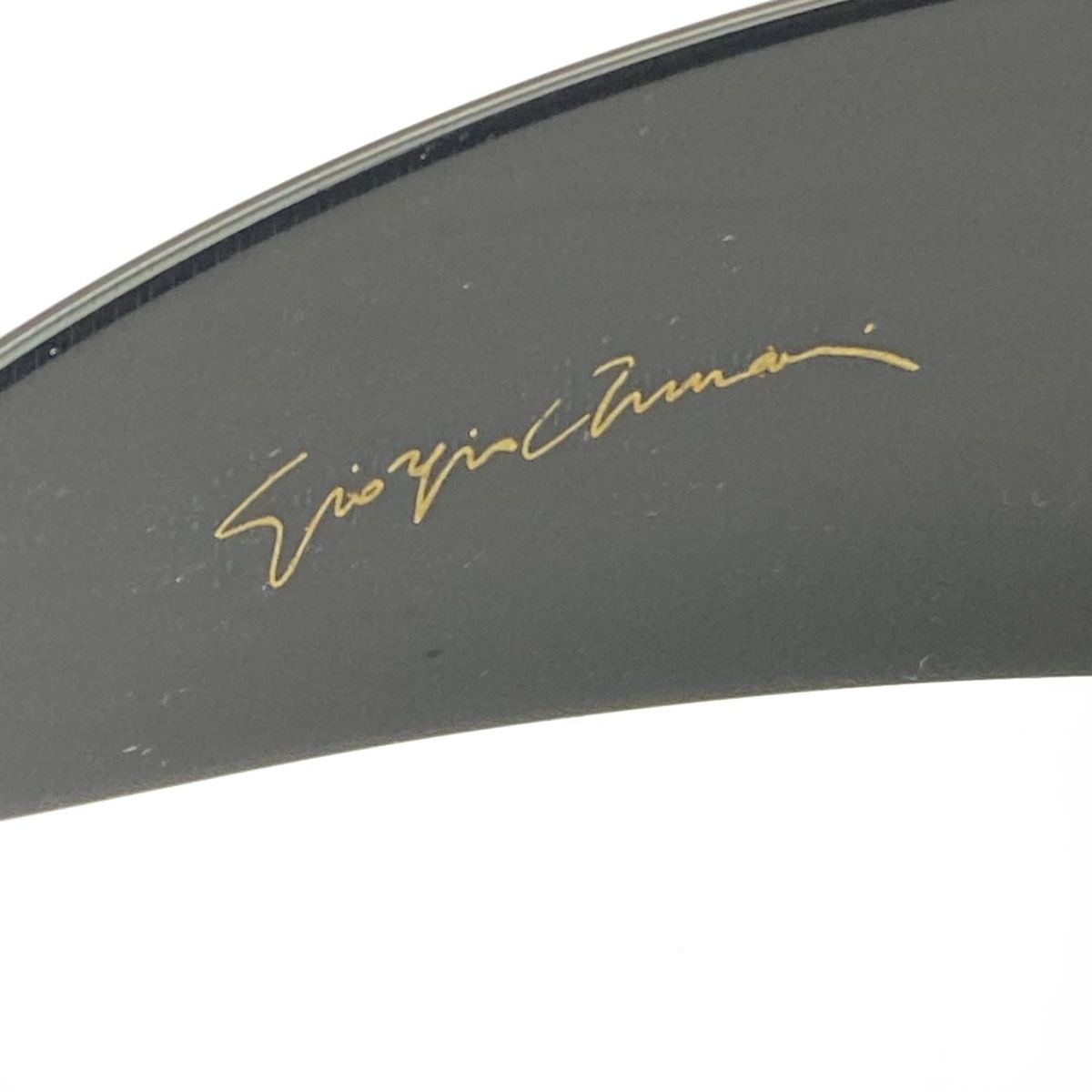  GIORGIOARMANI ジョルジオアルマーニ カチューシャ - 黒 ラインストーン ヘアバンド カチューシャ ヘアアクセサリー