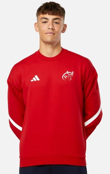 アディダス ラグビー マンスター トラベル スウェットシャツ 赤 レッド 公式モデル 日本未発売