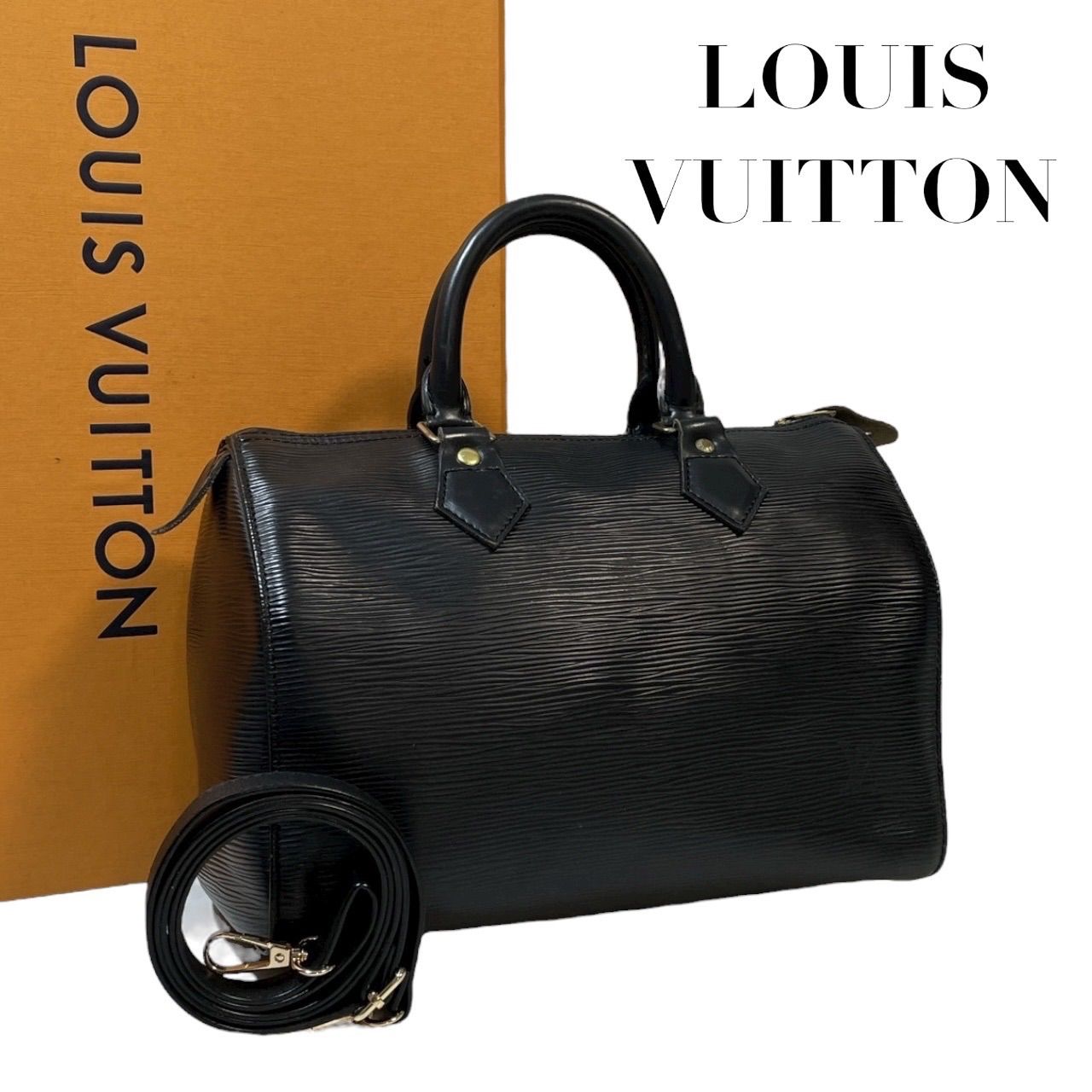 ルイヴィトン　エピ　スピーディ25　ミニボストン　バッグ　ブラック　4719 価格交渉/質問大歓迎♪】ルイヴィトン エピ スピーディ25 ミニボストン