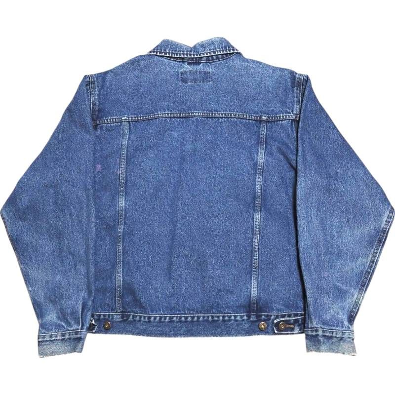 WRANGLER denim jacket ヴィンテージ ラングラー デニムジャケット XL インディゴ ダメージ ペイント古着