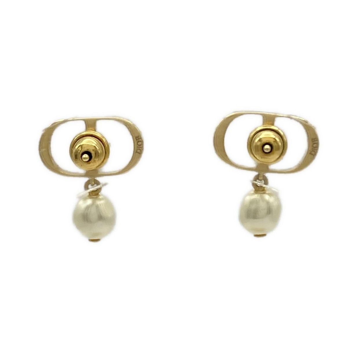 DIOR ChristianDior ディオール クリスチャンディオール ピアス Petit CD ゴールド アイボリー CDモチーフ