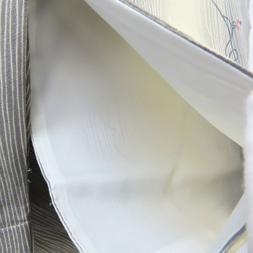  小紋 化学繊維 グレー系 ベージュ 和装 呉服 和服 きもの レディース 女性 小紋 着物