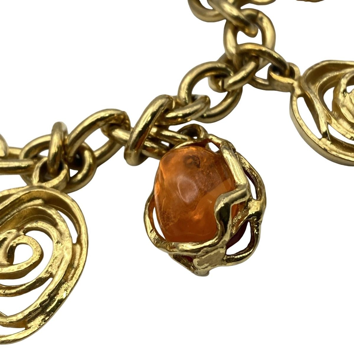 YvesSaintLaurent イヴサンローラン ブレスレット ゴールド レッド オレンジ