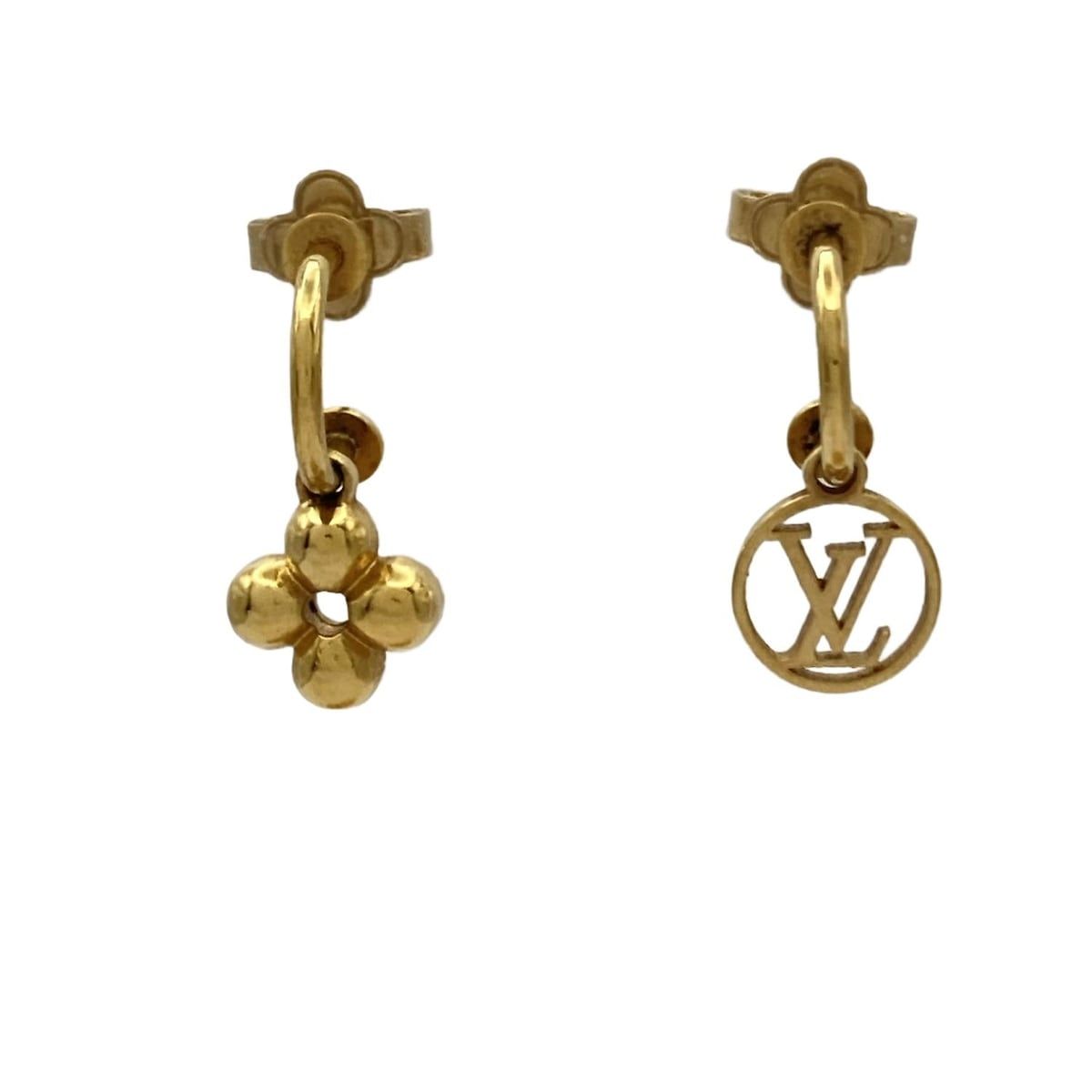 LOUIS VUITTON ルイヴィトン ピアス ブックルドレイユブルーミング M64859 ゴールド