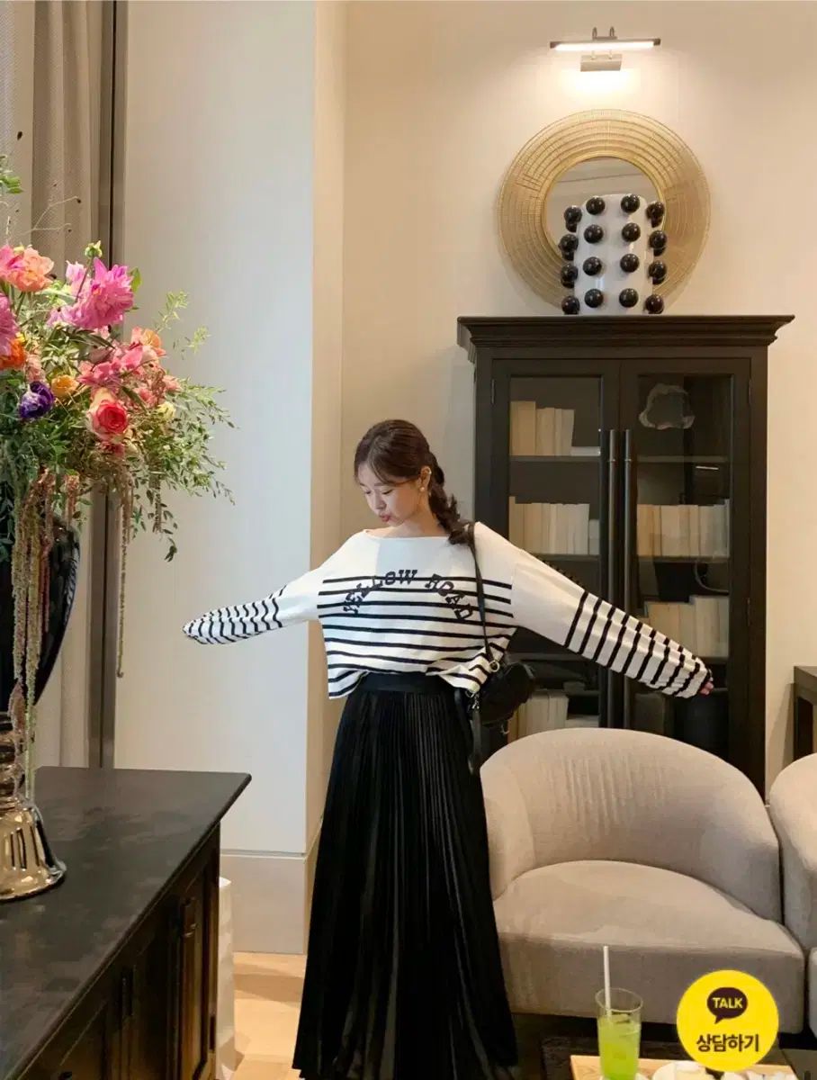 バイシーニ 공작 スカート ブラック