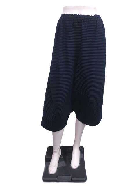 me ISSEY MIYAKE ミーイッセイミヤケ 変形パンツ レディース ネイビー ウエストゴム M163JF531_S13_s-0429-r13_セルモアから